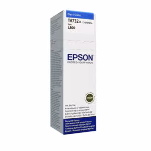 Botella de Tinta Epson 673 (T673220), Color Cian, Contenido 70 ml
