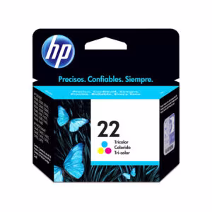 Cartucho de Inyección de Tinta Tricolor HP N°22 para: HP DeskJet 3920,3940
