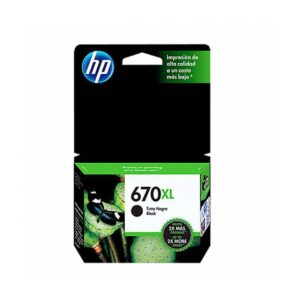 Cartucho de Tinta HP 670XL, Color Negro, para DeskJet Ink Advantage 3525 e-All-in-On