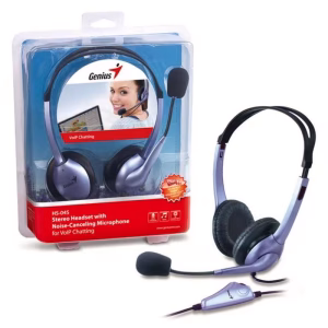 Audífono con Micrófono. Genius HS-04S Noise Cancelling Blue (31710025100)