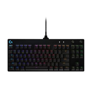 Teclado Gamer Logitech Pro RGB, sin Numérico, USB, Black (920-009388)