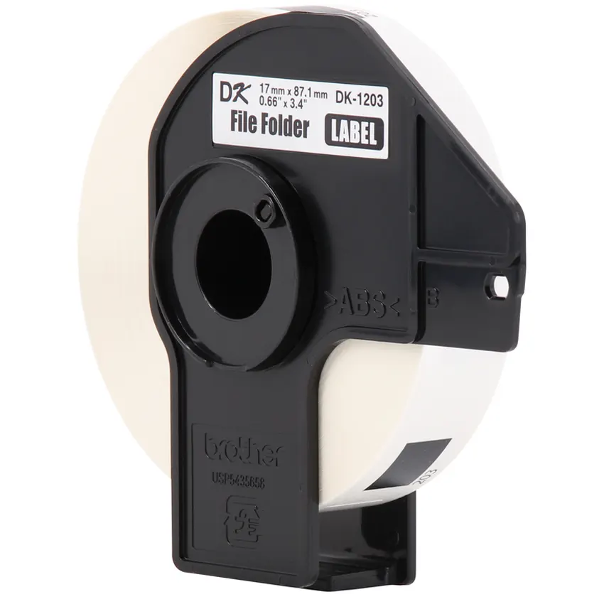 Cinta Brother DK-1203 rollo 300 etiquetas troqueladas carpetas archivos 17x87mm