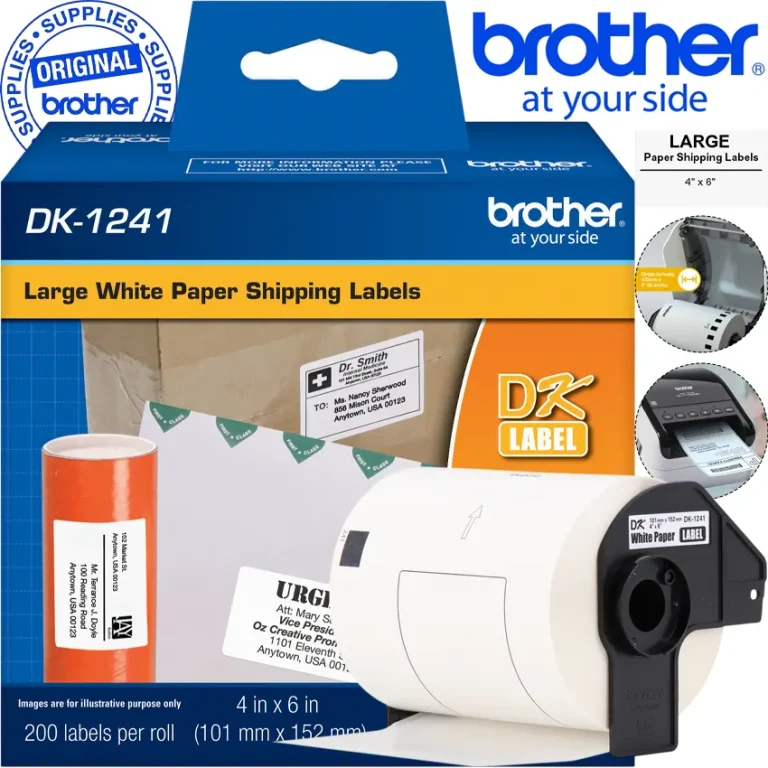 Cinta Brother DK-1241 rollo 200 etiquetas troqueladas envio grande 102x152mm