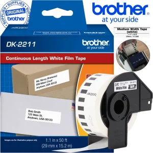 Cinta Brother DK-2211 rollo continuo papel durable blanco 29mm 15m resistente