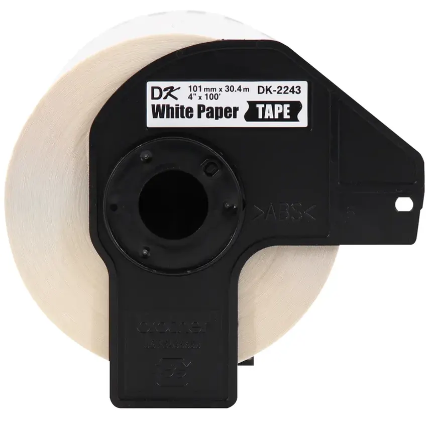 Cinta Brother DK-2243 rollo continuo papel blanco 102mm 30.4m gran formato