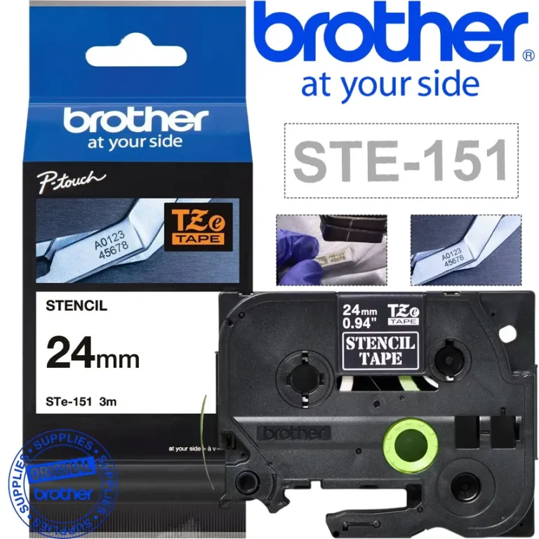 Cinta stencil Brother STE151 24mm 3m no adhesiva grabado electroquímico metal vidrio STE151