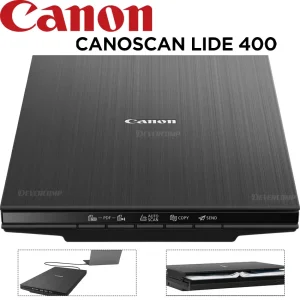 Escáner-plano-Canon-CanoScan-LiDE-400-negro-USB-Tipo-C-4800ppp-A4-5-botones-EZ