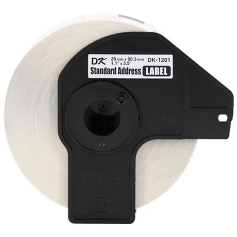 Etiqueta Brother DK-1201 rollo 400 etiquetas papel blanco troquelada 29x90mm