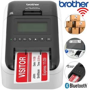 Impresora etiquetas Brother QL-820NWB profesional bicolor WiFi Ethernet Bluetooth 110 etiquetas por minuto
