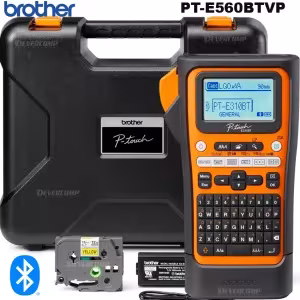 Rotuladora Brother PT-E560BTVP naranja negro Bluetooth USB-C 24mm industrial