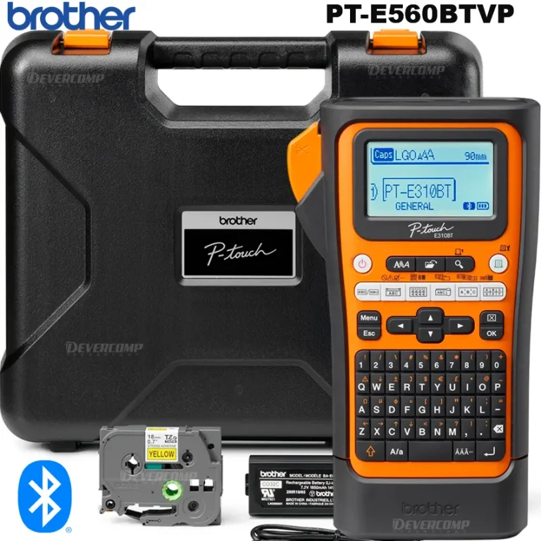 Rotuladora Brother PT-E560BTVP naranja negro Bluetooth USB-C 24mm industrial
