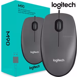 Mouse Alámbrico Logitech M90 USB Óptico Gris