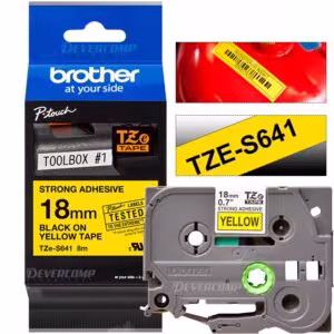 Cinta Brother Tze-S641 Super Adhesiva (18 mm x 8 mts)