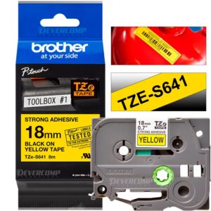 Cinta Brother Tze-S641 Super Adhesiva (18 mm x 8 mts)