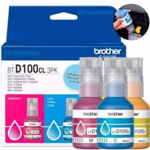 Tripack de Tintas Brother BTD100CL 3PK Colores