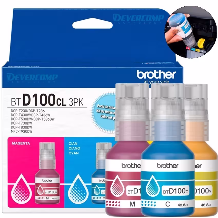 WEB3-1-10.jpg Tripack de Tintas Brother BTD100CL 3PK Colores - Imagen 1