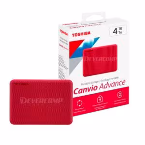 Disco Duro Externo Toshiba Canvio Advance V10, 4TB, Rojo