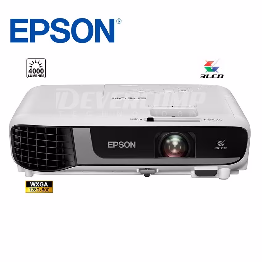 Proyector PowerLite Epson W52+ WXGA 4000L Wi-Fi / HDMI al mejor precio en Lima con envíos a todo el Perú