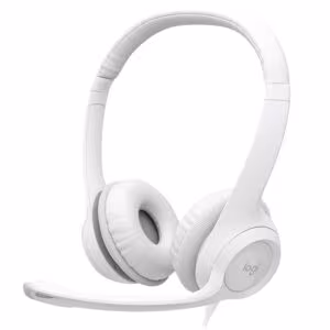 Audífono con Micrófono Logitech H390 USB Noise Cancelling Blanco