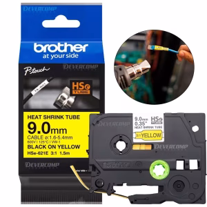 Cinta Brother HSe-621E Termocontraible (9mm x 1.5 mts)