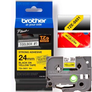 Cinta Brother Tze-S651 Super Adhesiva (24 mm x 8 mts)