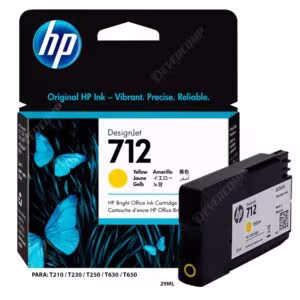 Tinta HP 712A Yellow para T210/T230/T250/T630/T650 29ml