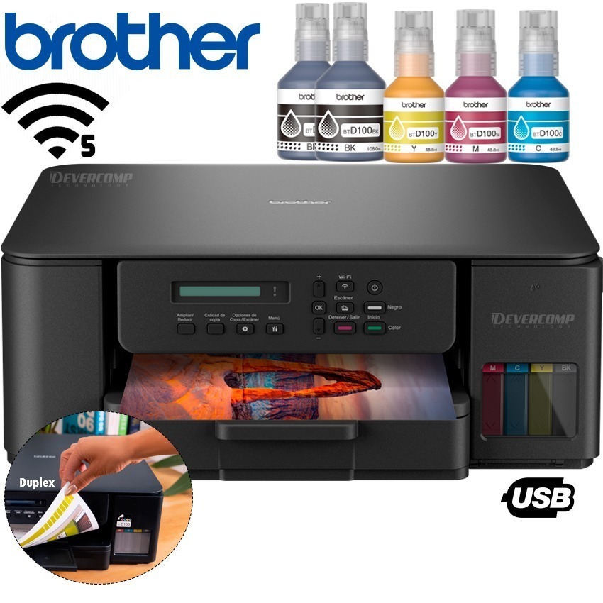web-real.jpg Impresora Brother DCP-T530DW Multifuncional Dúplex Wi-Fi - Imagen 1