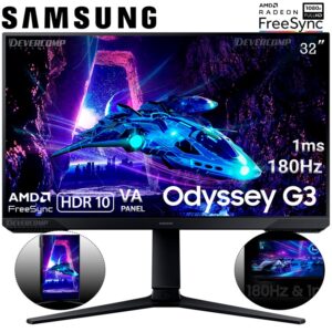 Monitor Samsung Odyssey G3 32' VA Full Hd 180Hz