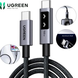 UGREEN Cable USB-C a USB-C 100W L509 3m Carga Rápida LED