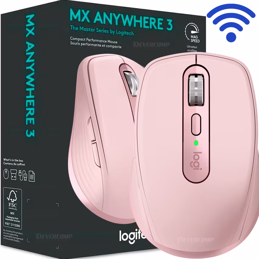 Mouse-Logitech-Mx-Anywhere-3S-Bluetooth-Rosa Mouse Logitech MX Anywhere 3S Bluetooth Rosa - Imagen 1