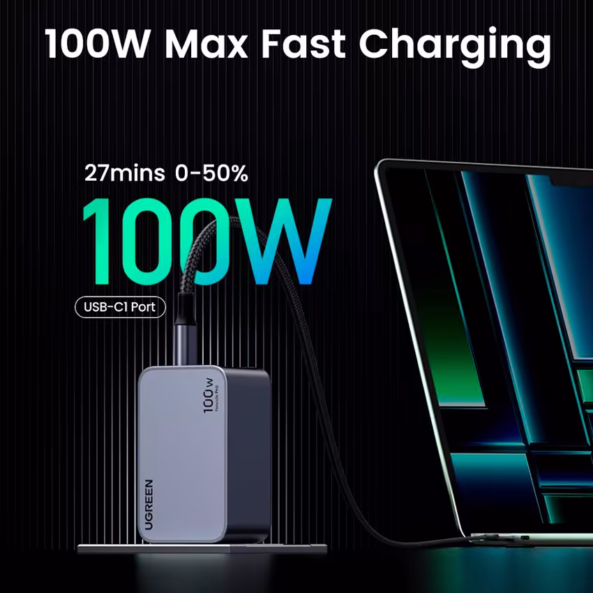 Cargador UGREEN Nexode Pro X757 100W GaN 3 Puertos Samsung MacBook iPhone al mejor precio en Lima con envíos a todo el Perú