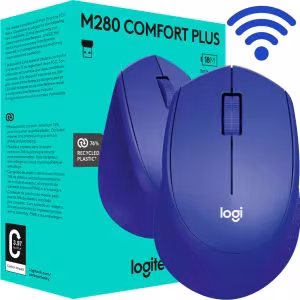 Mouse Logitech M280 Inalámbrico Blue Ergonómico y Preciso
