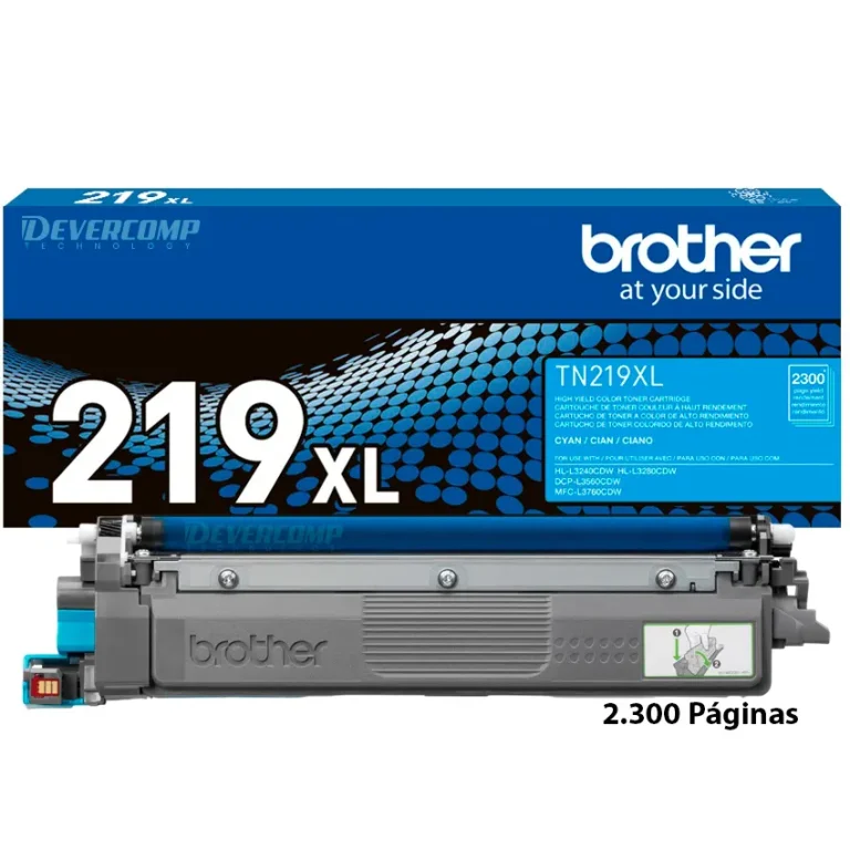 Toner Brother TN-219XL Cian Alto Rendimiento TN219XL - TN219XLC