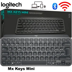 Teclado Logitech MX Keys Mini grafito retroiluminado Bluetooth USB-C 3 dispositivos
