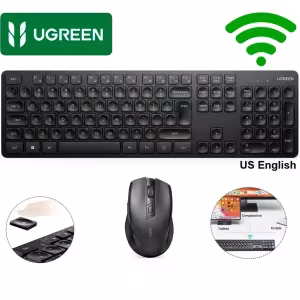Kit Teclado Mouse UGREEN MK006 Inalámbrico Inglés 2.4GHz