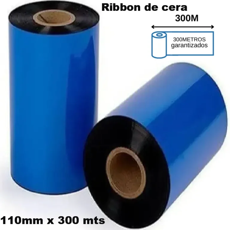 Ribbon cera 110mm x 300 metros transferencia termica CLNM001 negro