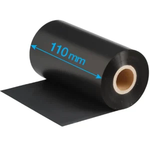 Ribbon cera 110mm x 300 metros transferencia termica CLNM001 negro