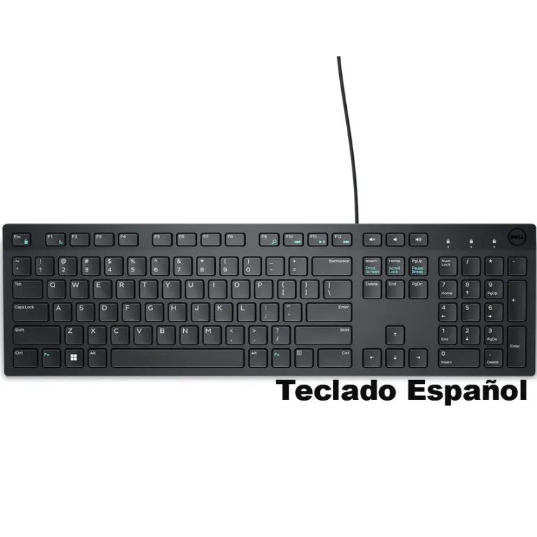Teclado Dell KB216 chiclet tamaño completo resistente salpicaduras negro