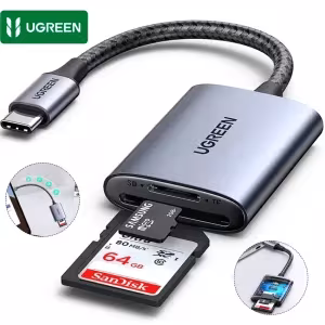 Lector tarjetas USB-C UGREEN CM401 80888 SD MicroSD 5Gbps aluminio