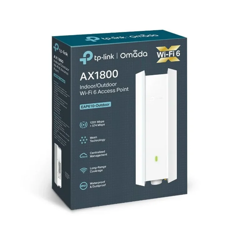 Access Point Wi-Fi 6 TP-Link Omada EAP610-Outdoor AX1800 Interior Exterior Doble Banda