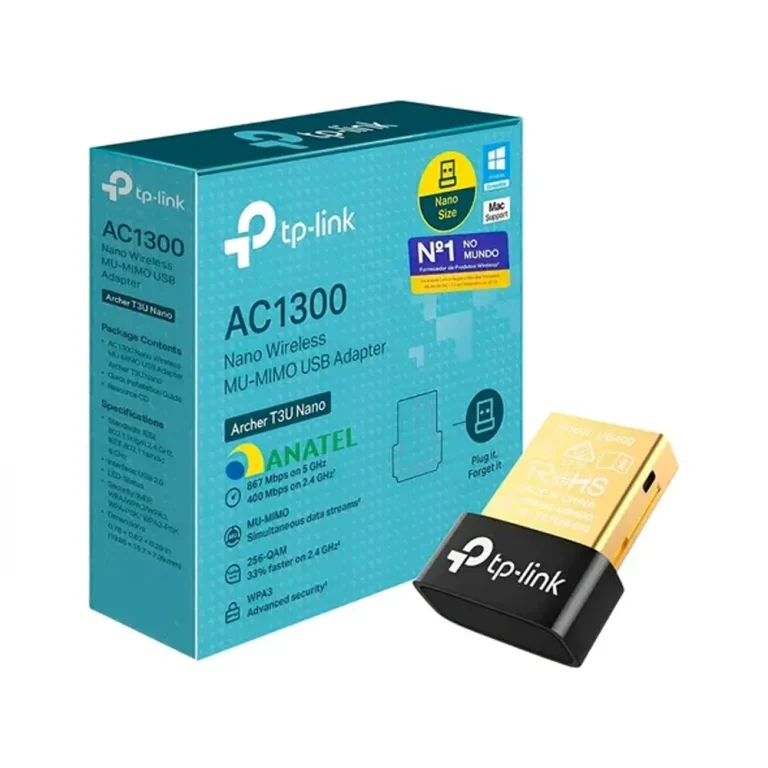 Adaptador USB Wi-Fi 5 TP-Link Archer T3U Nano AC1300 Doble Banda Nano