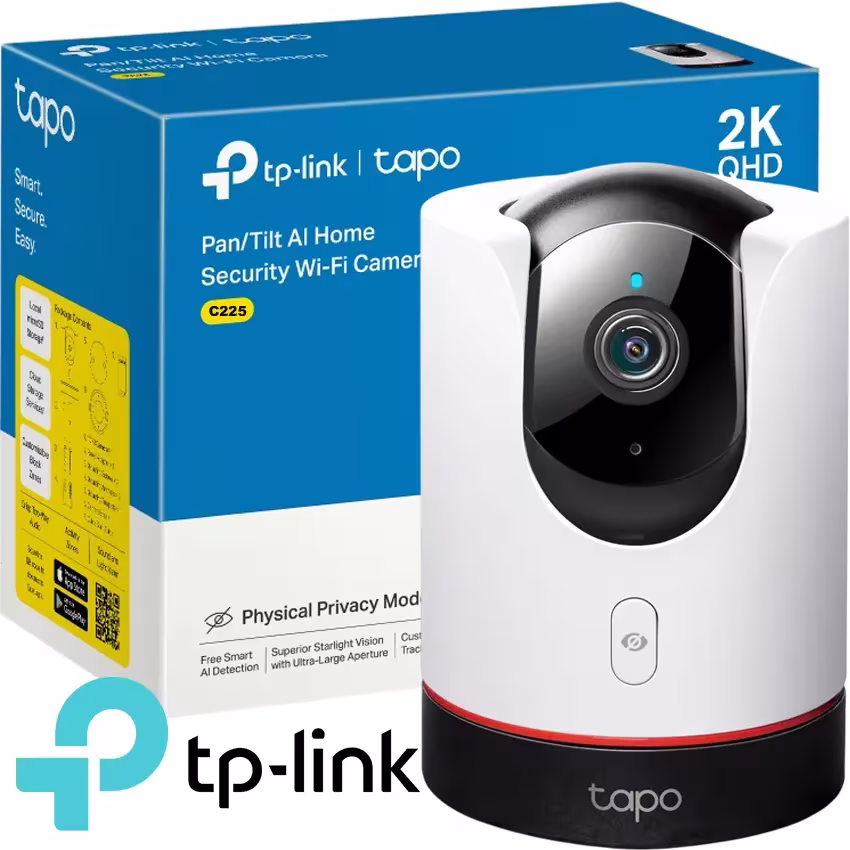 Camara seguridad Tapo C225 2K QHD IA Pan Tilt 360 WiFi blanca
