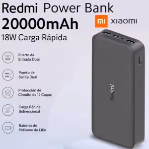 Power bank Xiaomi PB200LZM cargando smartphone iPhone Android Peru
