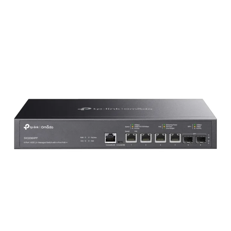 Switch 10G Administrable TP-Link Omada SX3206HPP 4 Puertos PoE++