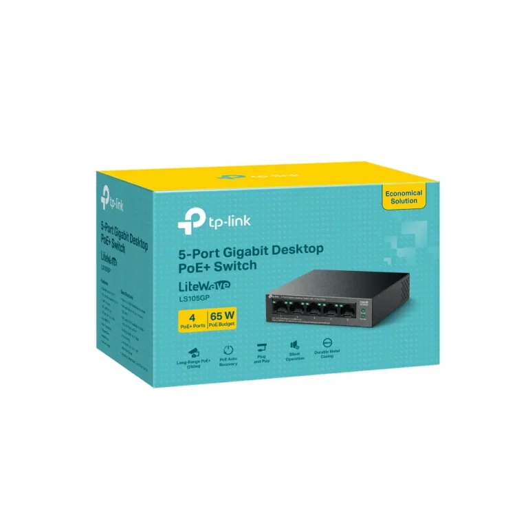 Switch Fast Ethernet TP-Link LS105LP 5 Puertos con 4 PoE de Escritorio