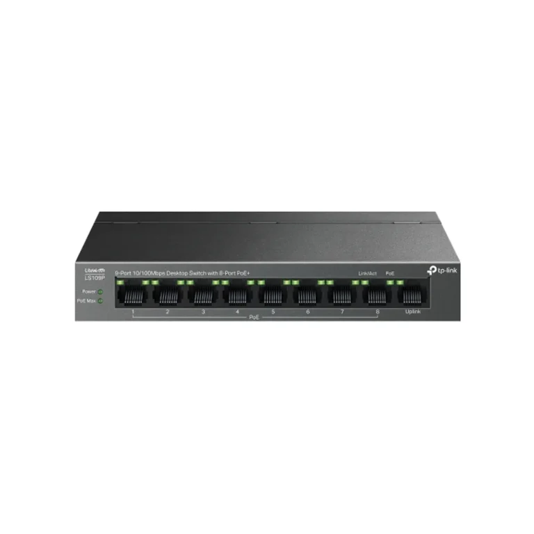 Switch Fast Ethernet TP-Link LS109P 9 Puertos con 8 PoE+ de Escritorio