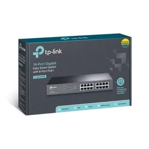 Switch Gigabit Easy Smart TP-Link TL-SG1016PE 16 Puertos con 8 PoE+