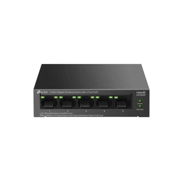 Switch Gigabit TP-Link LS105GP 5 Puertos con 4 PoE+ de Escritorio