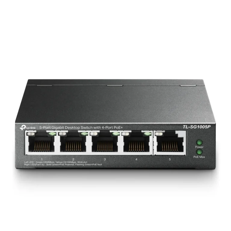 Switch Gigabit TP-Link TL-SG1005P 5 Puertos con 4 PoE+ de Escritorio