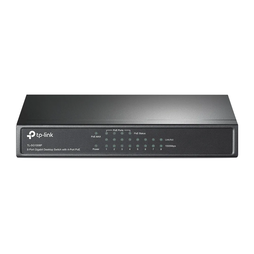 Switch Gigabit TP-Link TL-SG1008P 8 Puertos con 4 PoE+ de Escritorio